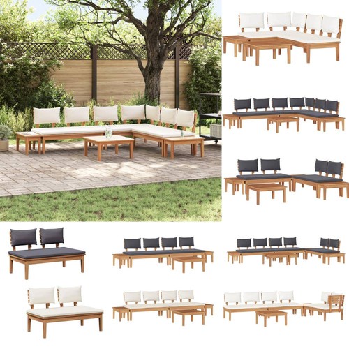 Gartenbank set mit kissen aus - gartenbank-set,
