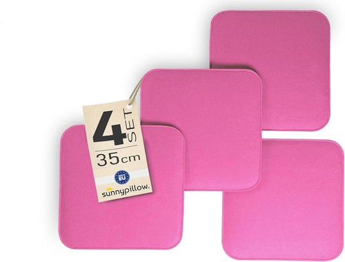 4er set stuhlkissen aus filz - 4er,