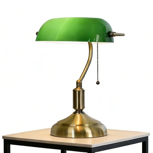 Banker tischlampe aus grünem - tischlampe,